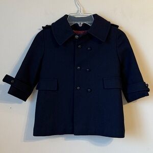 Freeway Fashions Girls Wool Blend Coat Navy Blue Vintage Made in USA Size 4T